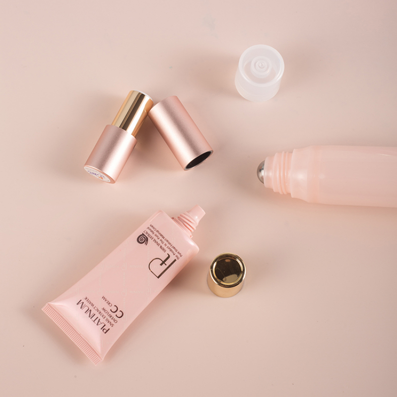custom made pink color skincare bottle packaging series